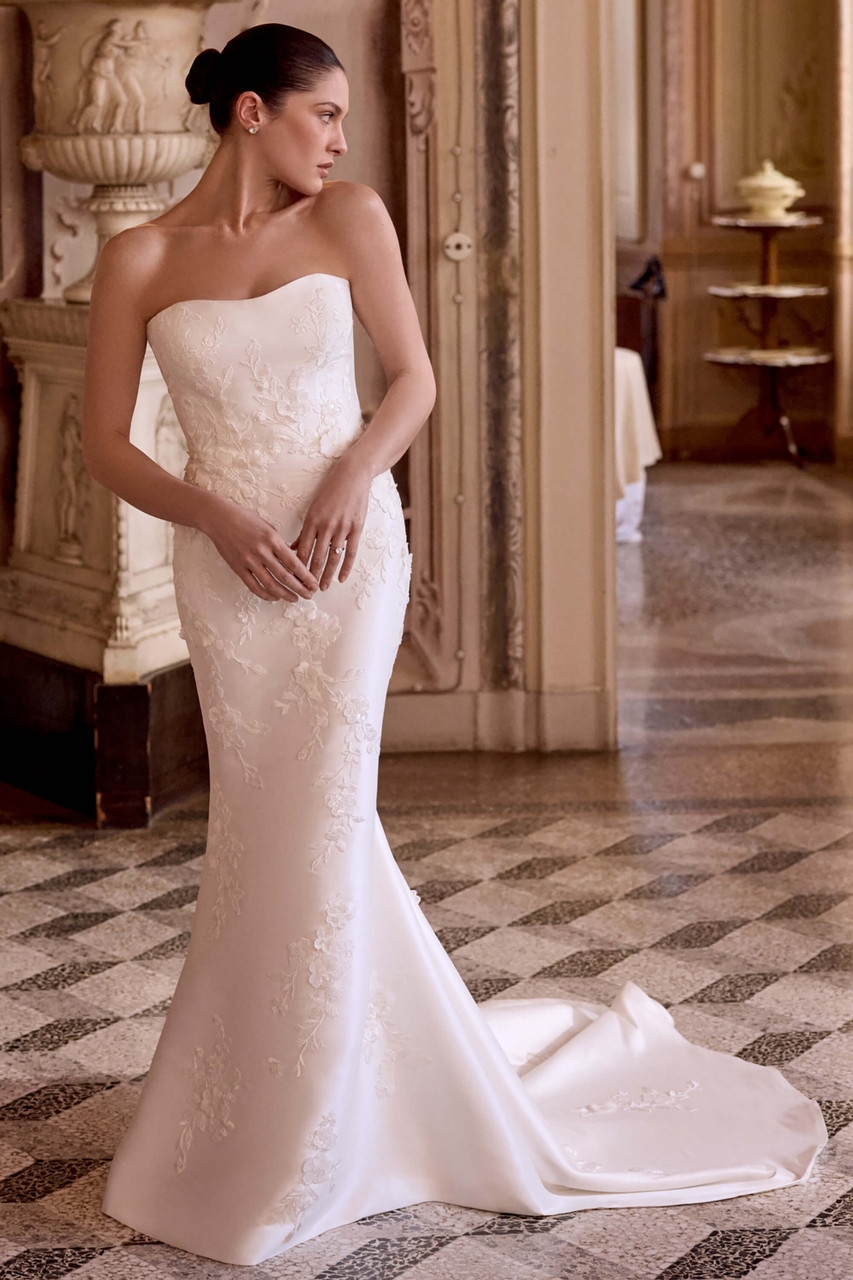 Model wearing a bridal dress