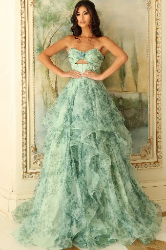 Jovani 49777A #0 default Green Print thumbnail